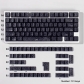 Canyon / Contour  Black / White 104+26/27 PBT Dye-subbed Doubleshot Backlit Keycaps Set for Mechanical Gaming Keyboard